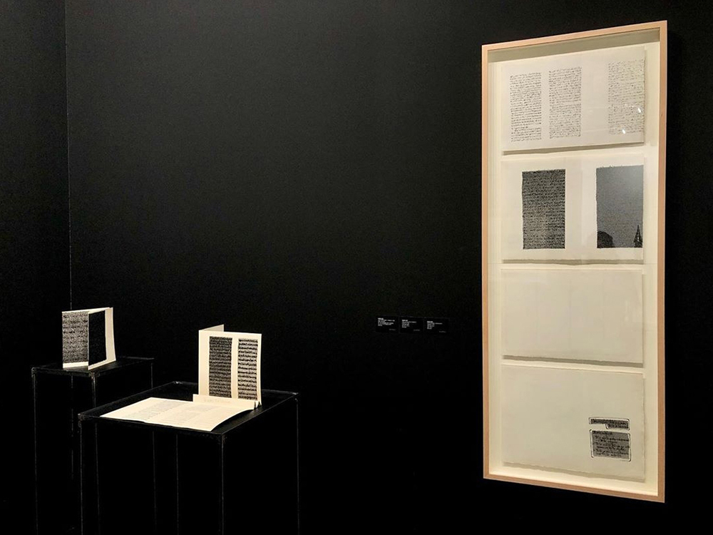 Concha Jerez_Textos censurados y autocensurados, 1976 en stand de Arco 2020