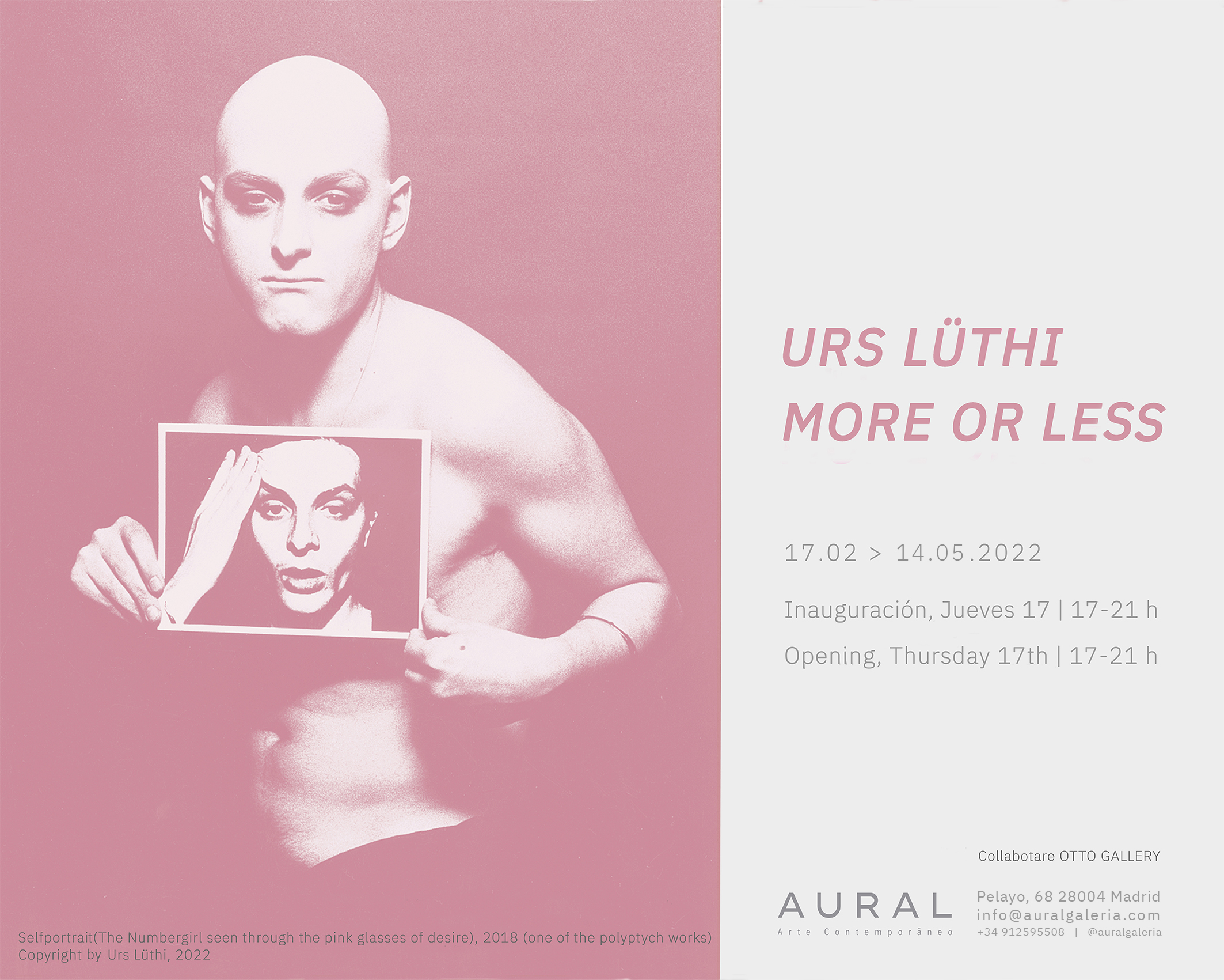 Flyer_Exposición "URS LÜTHI. MORE OR LESS"