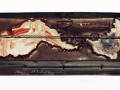Orbis Descriptio con Linha de Tordesillas II, 2014. Caja de hierro, encáustica y cobre. 13,5 x 44,5 x 12 cm. Original