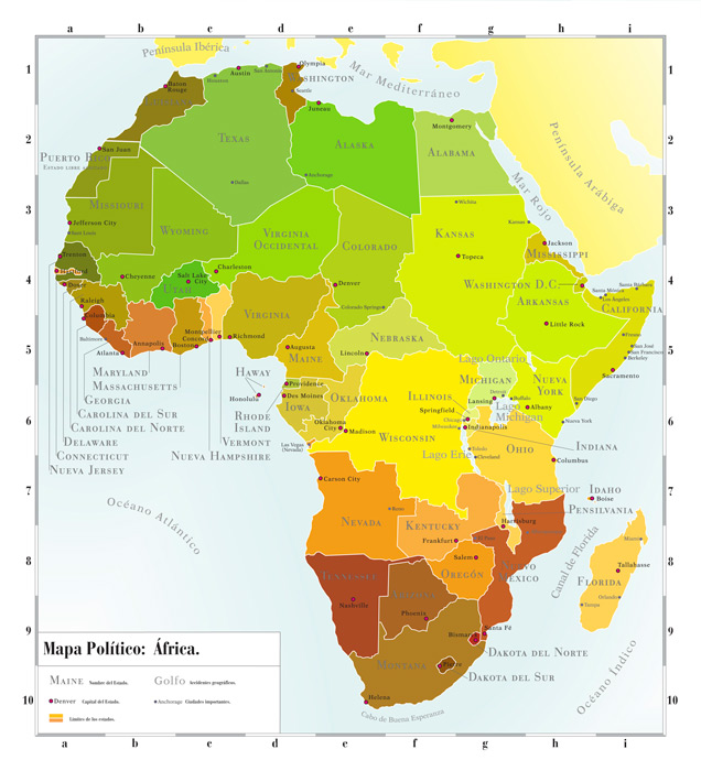 Mapa Político de Africa